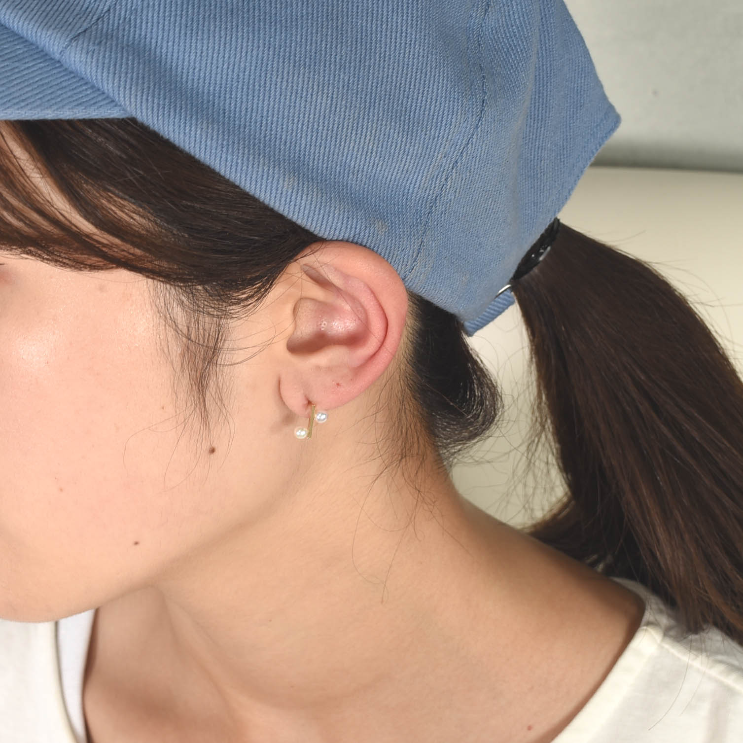 K18YG パールピアス